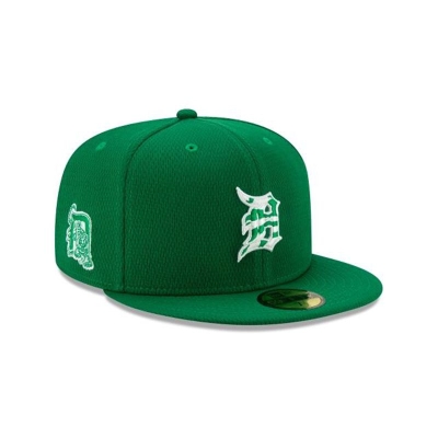 Green Detroit Tigers Hat - New Era MLB St Patricks Day 59FIFTY Fitted Caps USA0417956